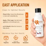 Applying KNA United Urea 40 Nail Gel with precision brush to toenail or fingernail