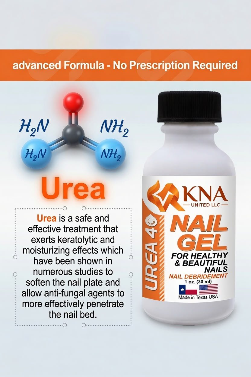 KNA Urea 40% Nail Gel featuring advanced urea formula for healthy nail care
